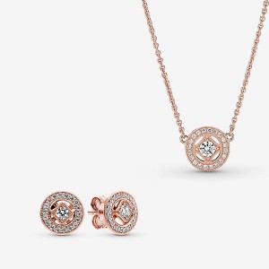 Pandora Halsketten- Und Ohrring-sets Rosa Gold | WUHZLOP-13