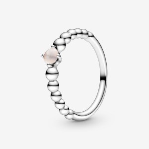 Pandora June Misty Rose Beaded Geburtsstein Silber | CQIRKMT-62