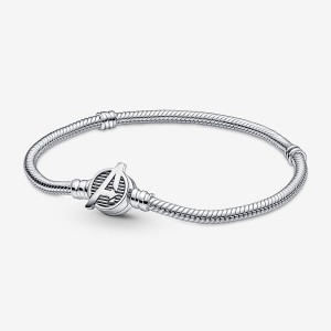 Pandora Moments Marvel The Avengers Logo Clasp Snake Charm Silber | JLETVDW-72