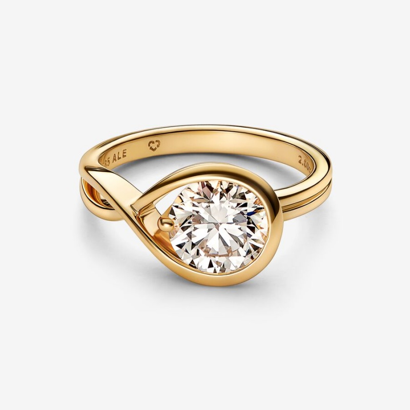 Pandora Brilliance 2.00 ct tw Lab-Created Diamond Gold | KYTFGIX-46