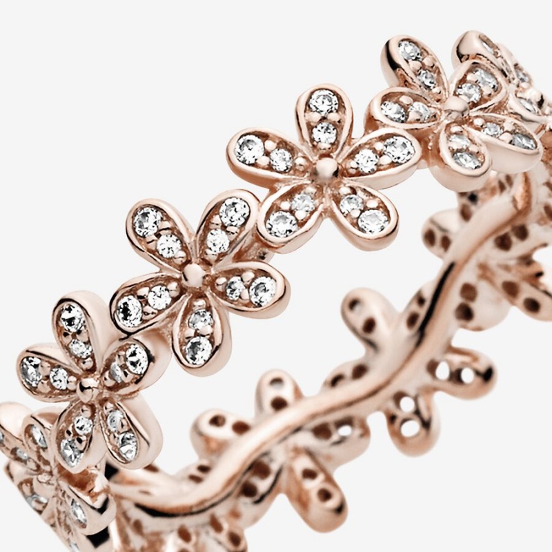 Pandora Daisy Flower Band Rosa Gold | SFPWOGM-49
