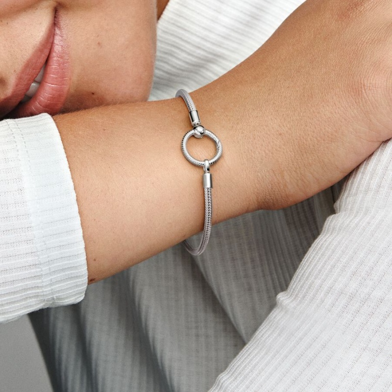 Pandora Moments O Closure Snake Charm Silber | FSQZPHK-68