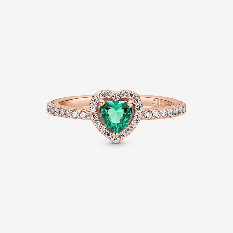 Pandora Sparkling Elevated Herz Rosa Gold | VMS-427038