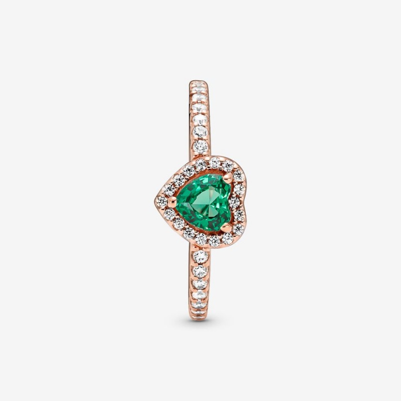 Pandora Sparkling Elevated Herz Rosa Gold | VMS-427038